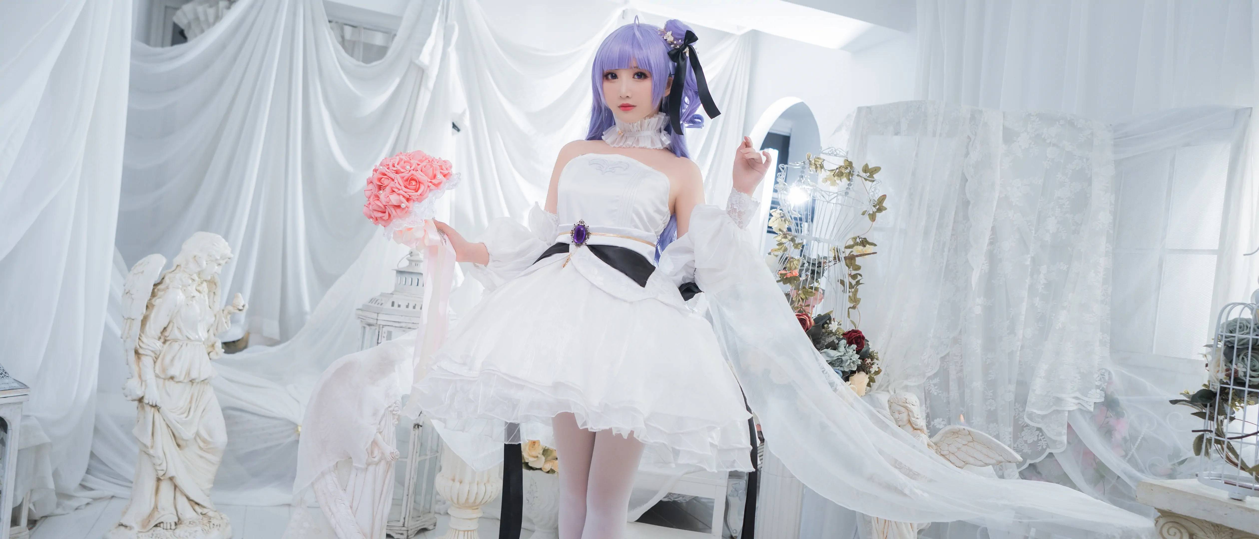 图片 cos：碧蓝航线独角兽婚纱