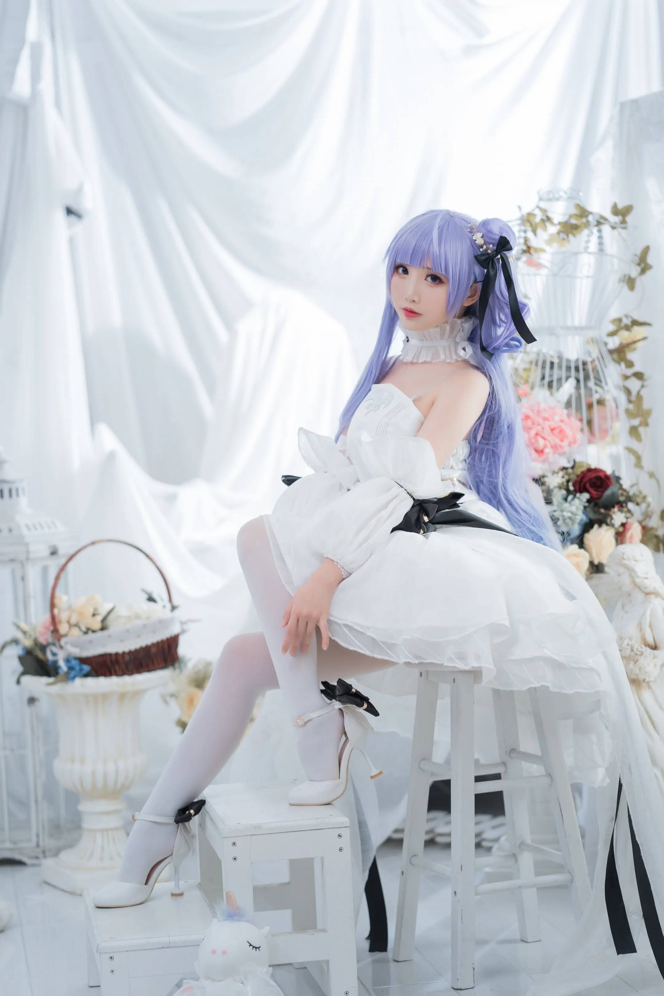 图片 cos：碧蓝航线独角兽婚纱