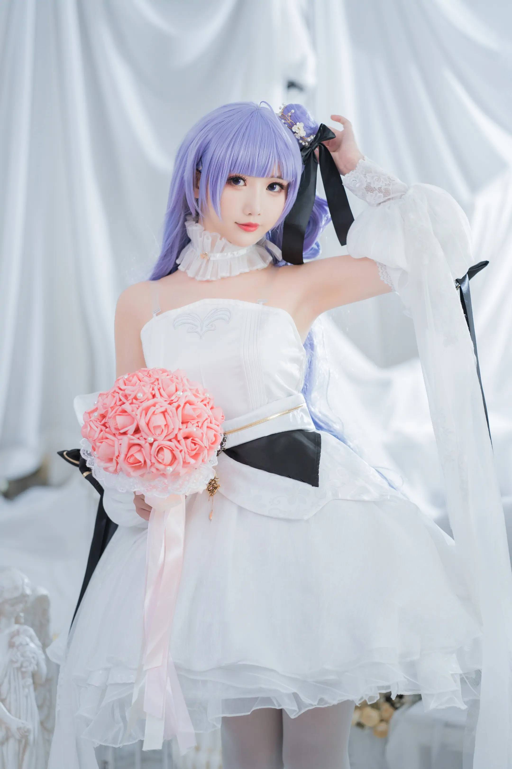 图片 cos：碧蓝航线独角兽婚纱