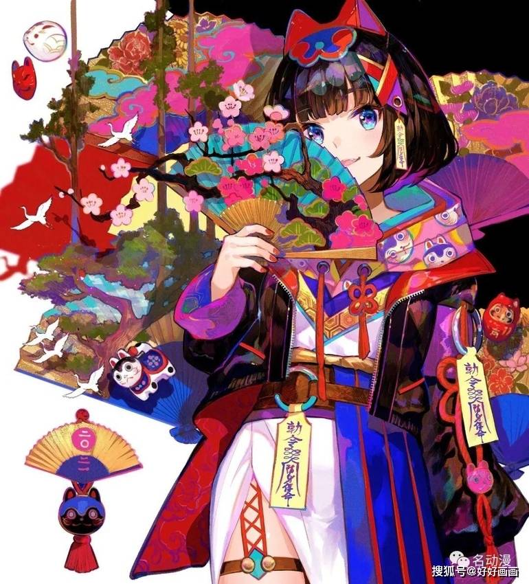 藤原老师明艳绚丽的色彩插画欣赏_画面_时候_作品