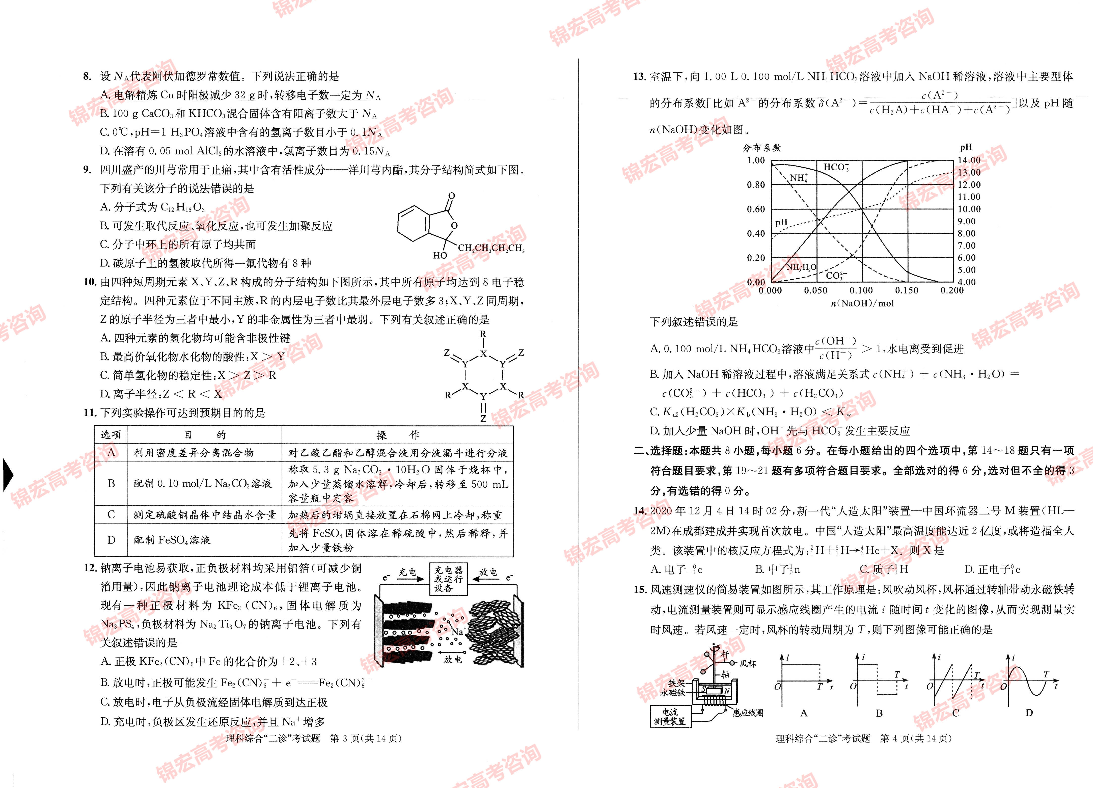 你做完了吗？2022届成都二诊理综试卷出炉！