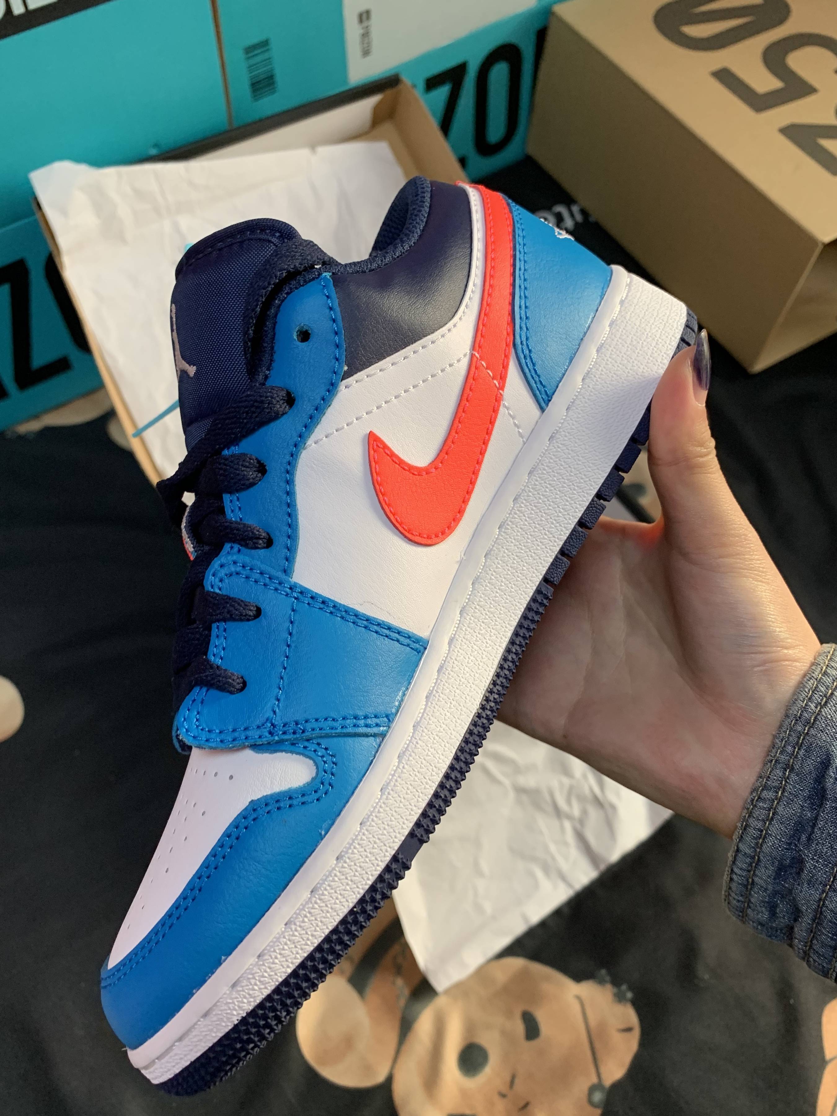 时间 新鞋开箱——Air Jordan 1 Low&quot;Game Time&quot;游戏时间（GS）蓝红白