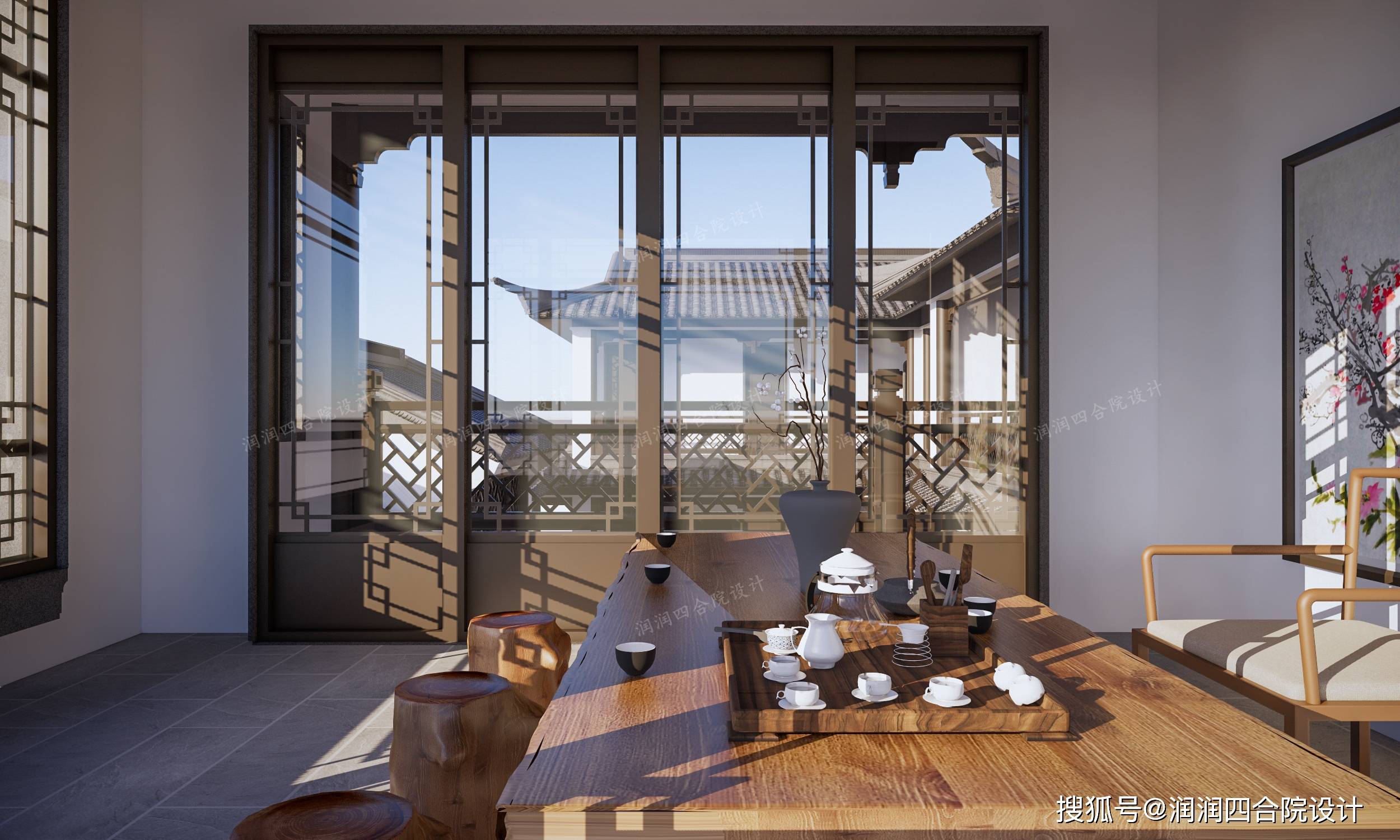 二层厢房棋牌室(茶室)——润润四合院设计刘鹰喜欢中式的人,是对生活