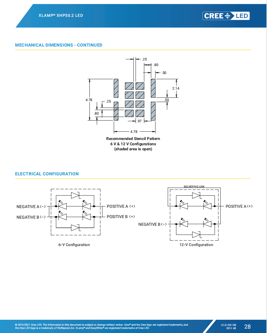恒立高科技科锐原装贴片led灯珠xhp5050灯珠6v3000ma