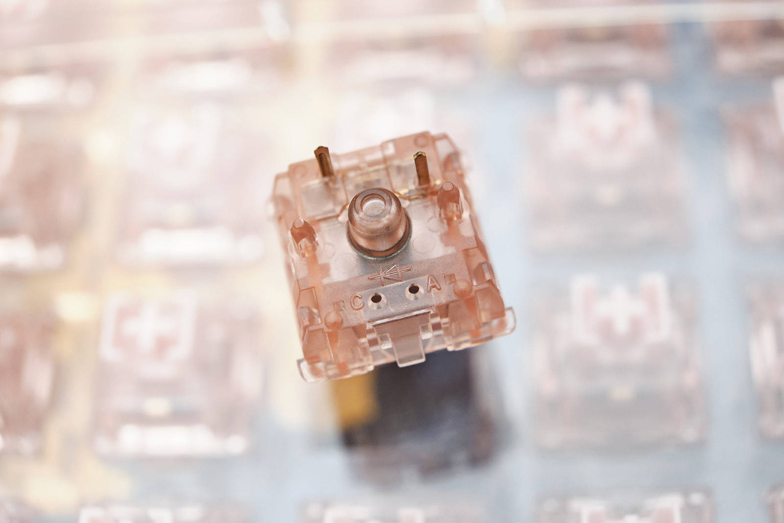 轴盖另外一侧是"gateron"logo.