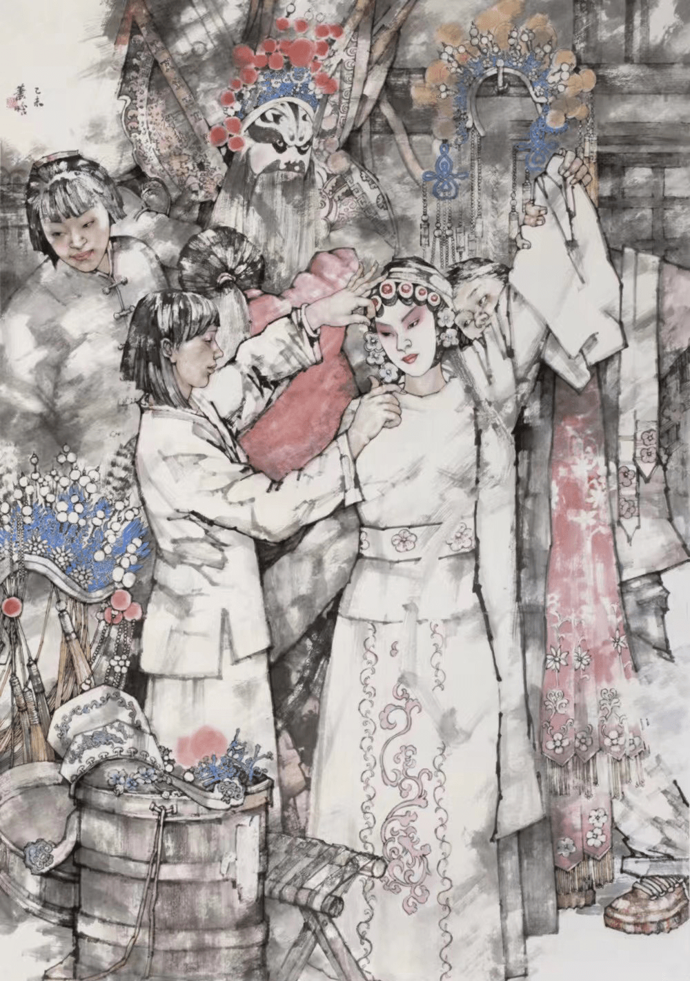 中国梦劳动美书画家萧晗庆五一专刊