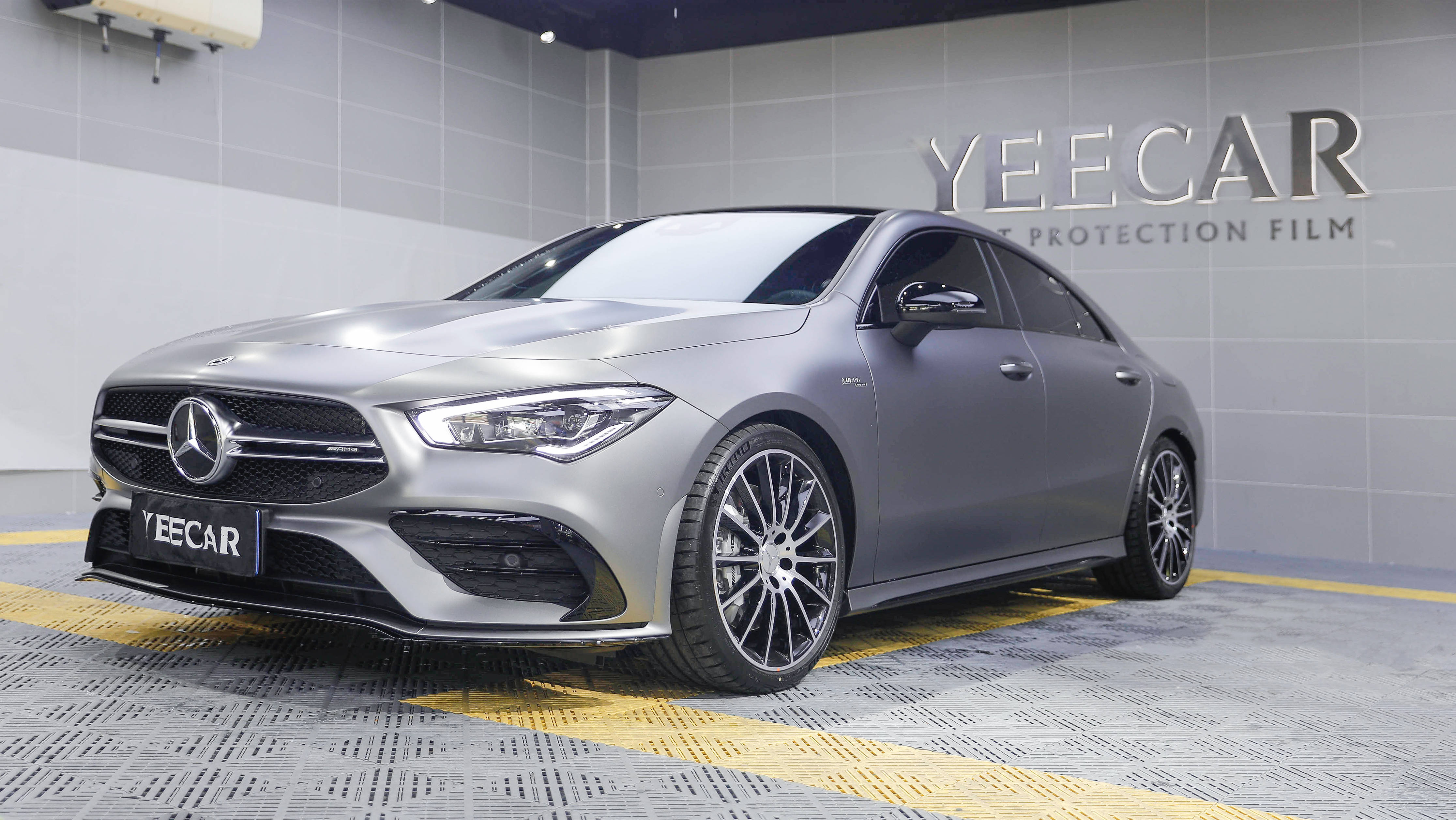 奔驰cla 35 磨砂灰贴隐形车衣yeecar_搜狐汽车_搜狐网