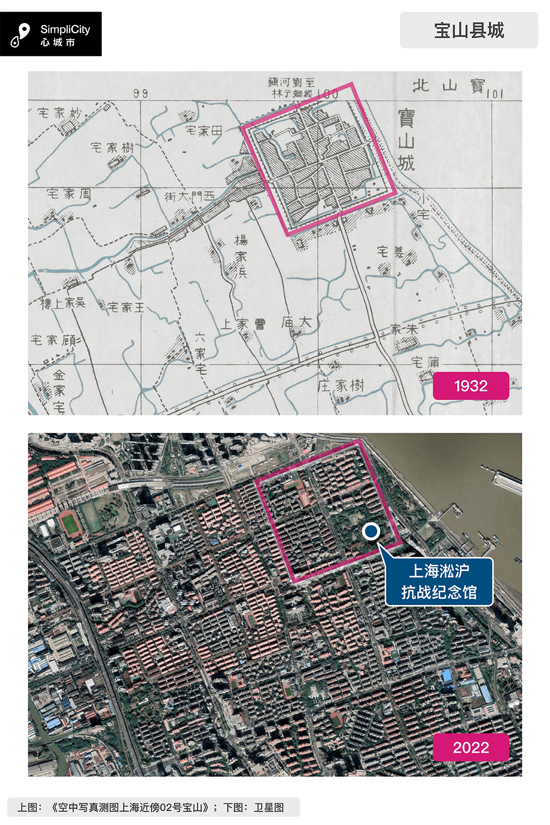 宝山县城(制图:心城市)▲ 宝山县城城墙示意图(制图:心城市)