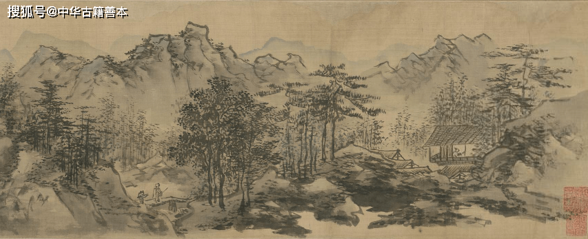 原创长江万里图卷明代浙派大家吴伟水墨画长卷巨制
