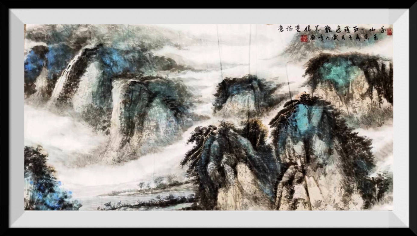 晨嫣曌为著名表演艺术家赵丽蓉之子国家一级书画师盛大鸣画作赋诗