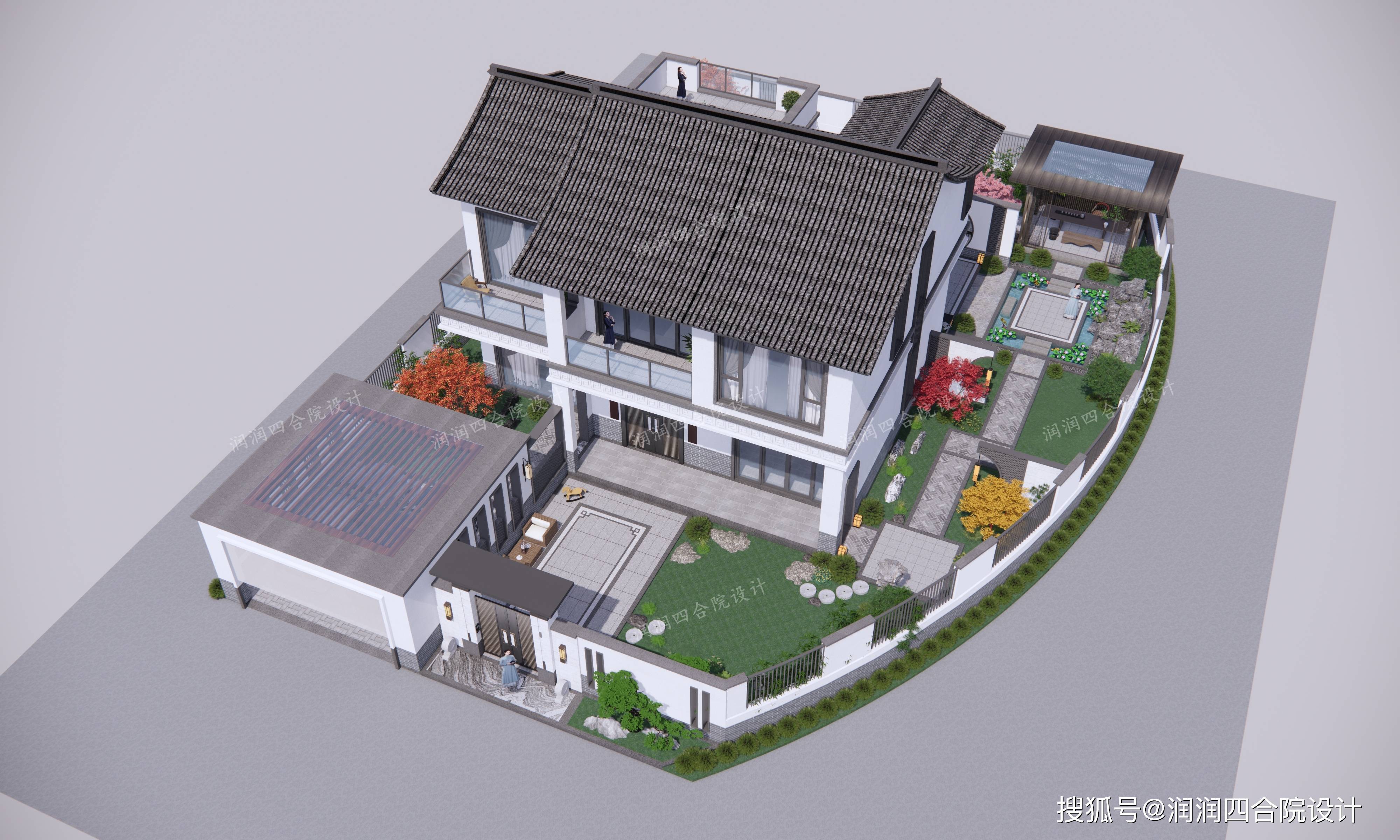 四川乡村自建两层新中式别墅13.2X14.8设计效果图-搜狐大视野-搜狐新闻