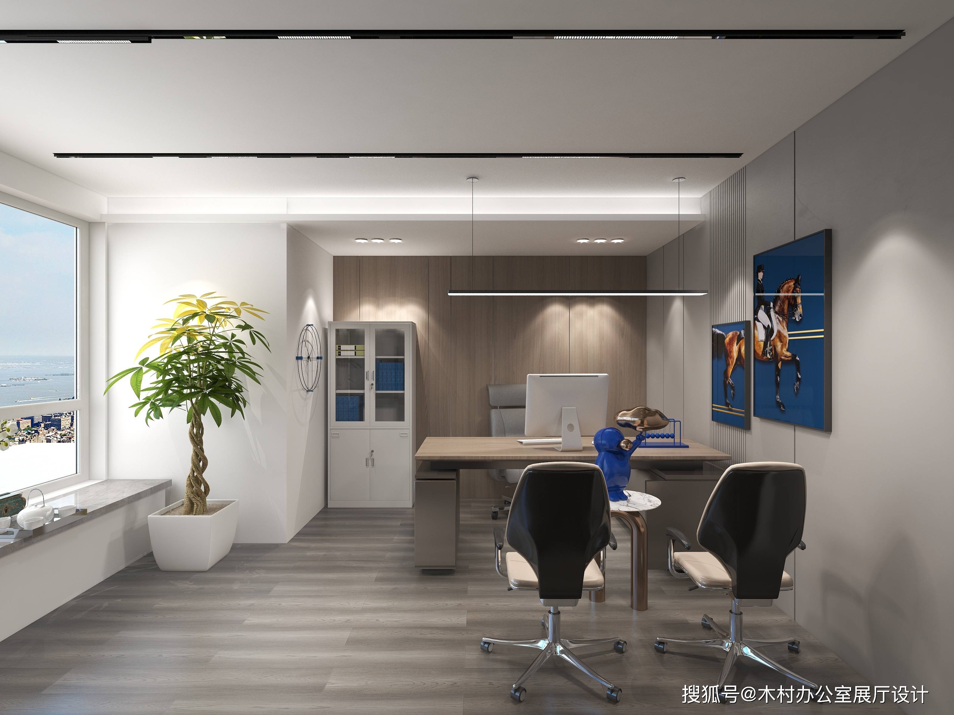 现代时尚轻奢商务办公室设计