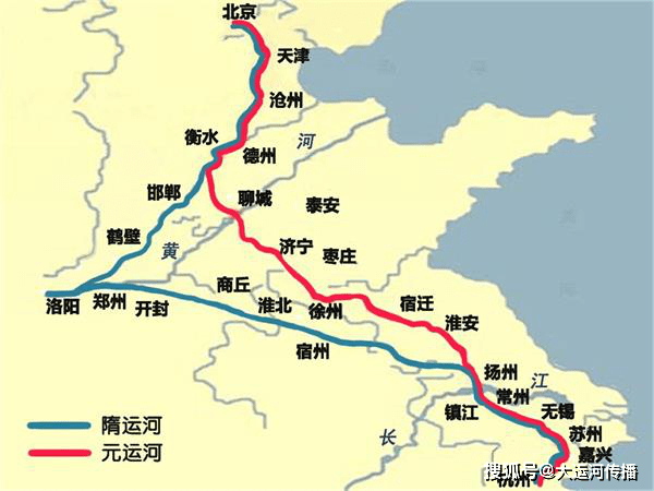 京杭大运河线路图片