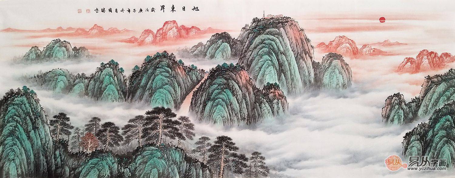 沙发墙壁画 家里挂一幅山水画 帮你改善家居风水