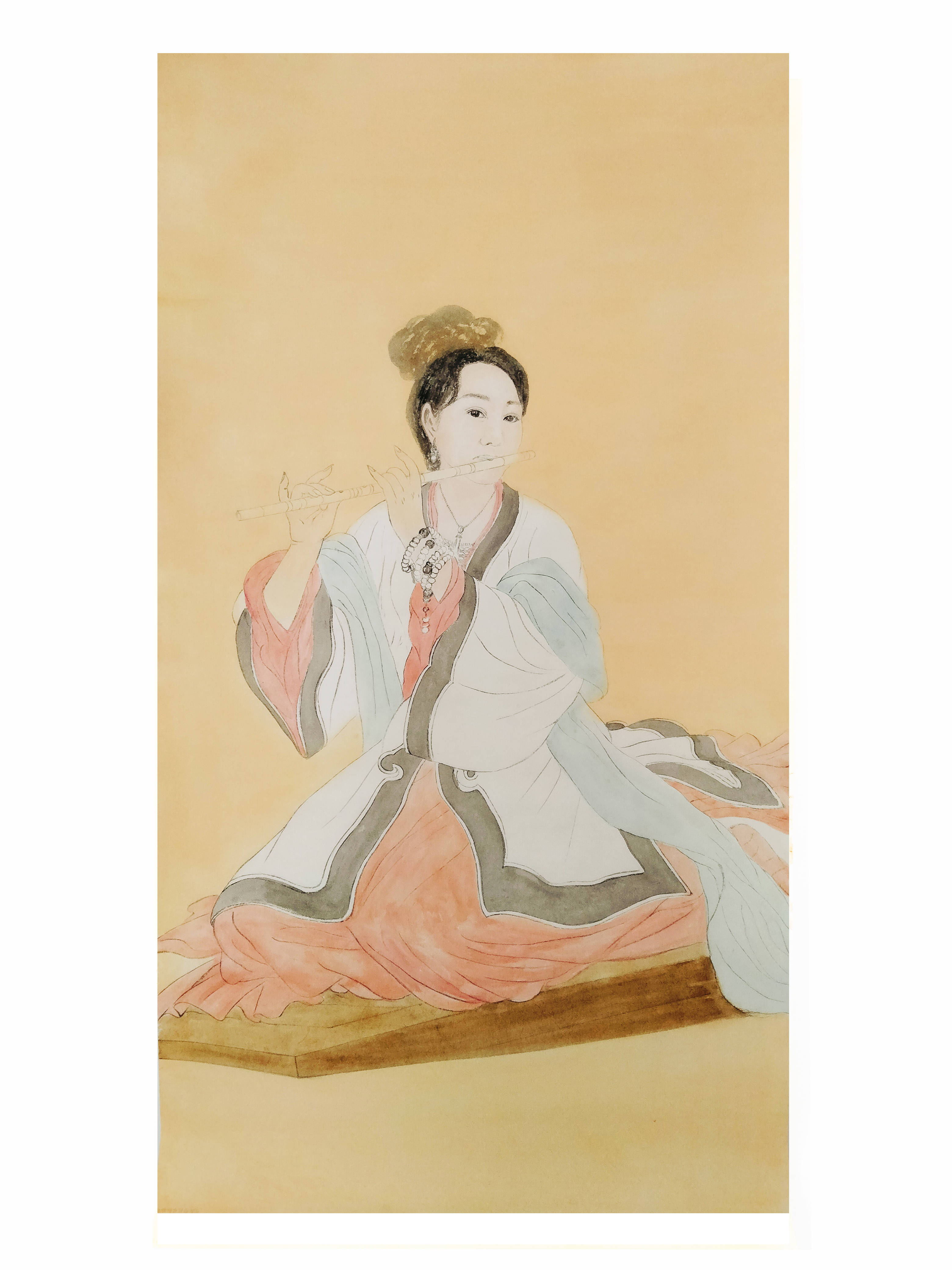 界画寒江---新作工笔界画小品《南飞雁》_cm_尺寸_局部