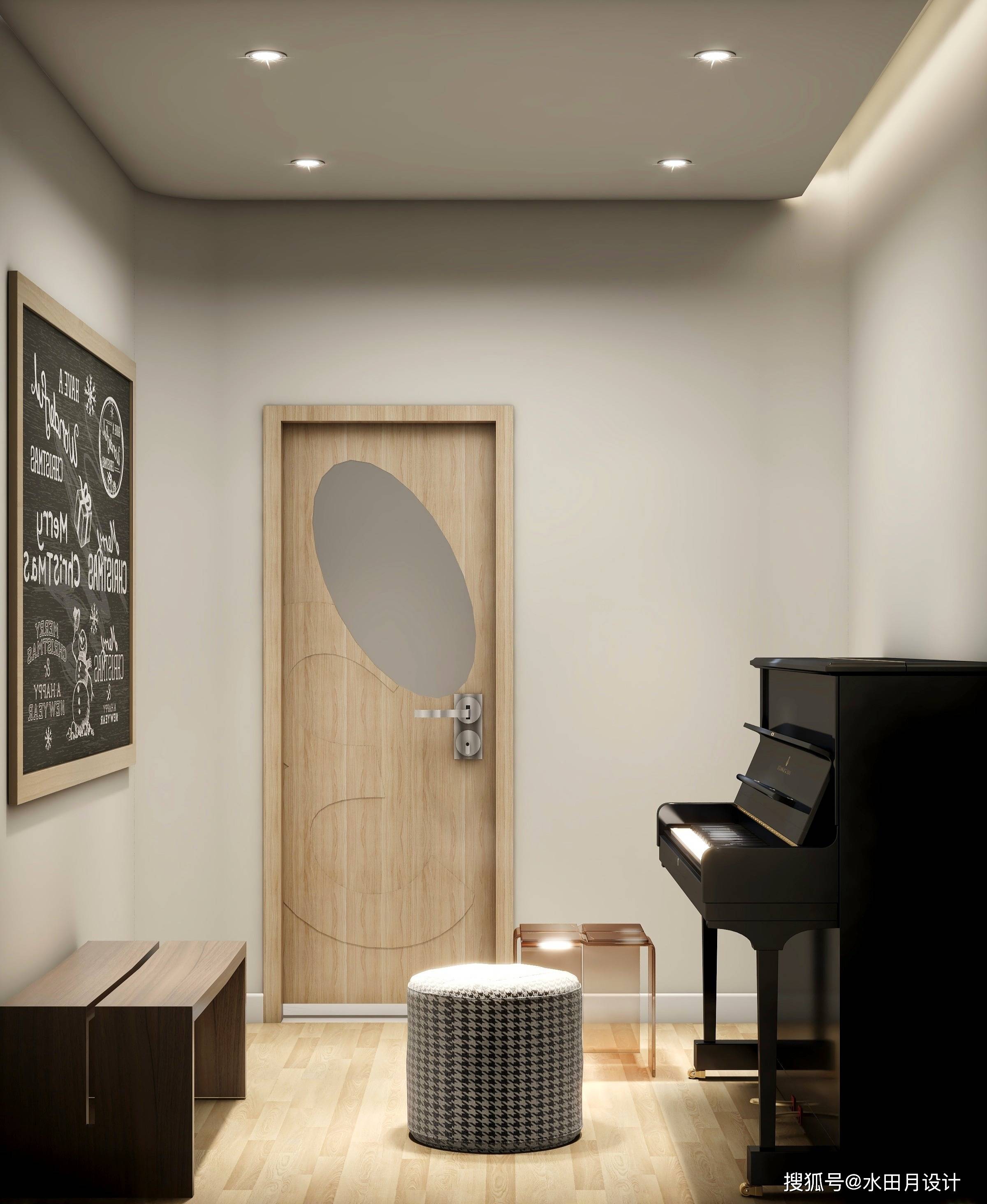 现代简约原木风钢琴培训机构设计