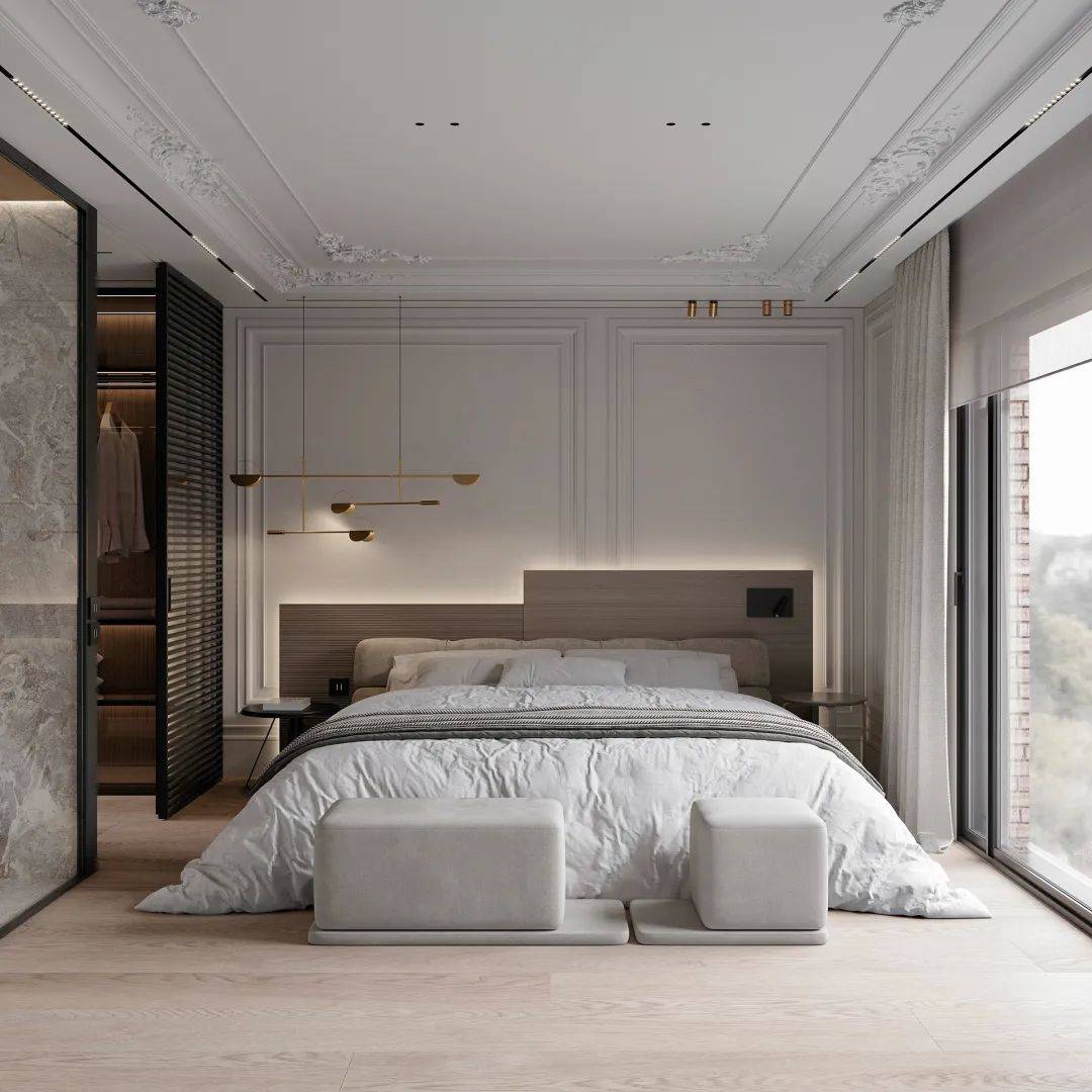 深圳全屋定制：主卧背景墙和衣帽间做轻奢风格-搜狐大视野-搜狐新闻