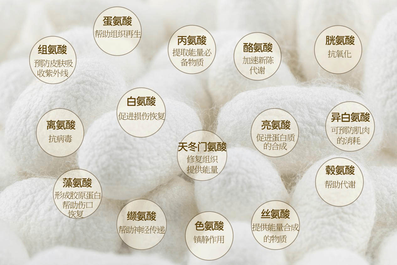 蚕丝(包括桑蚕丝,柞蚕丝,木薯蚕丝等)是一种蛋白质纤维,它含有丝氨酸