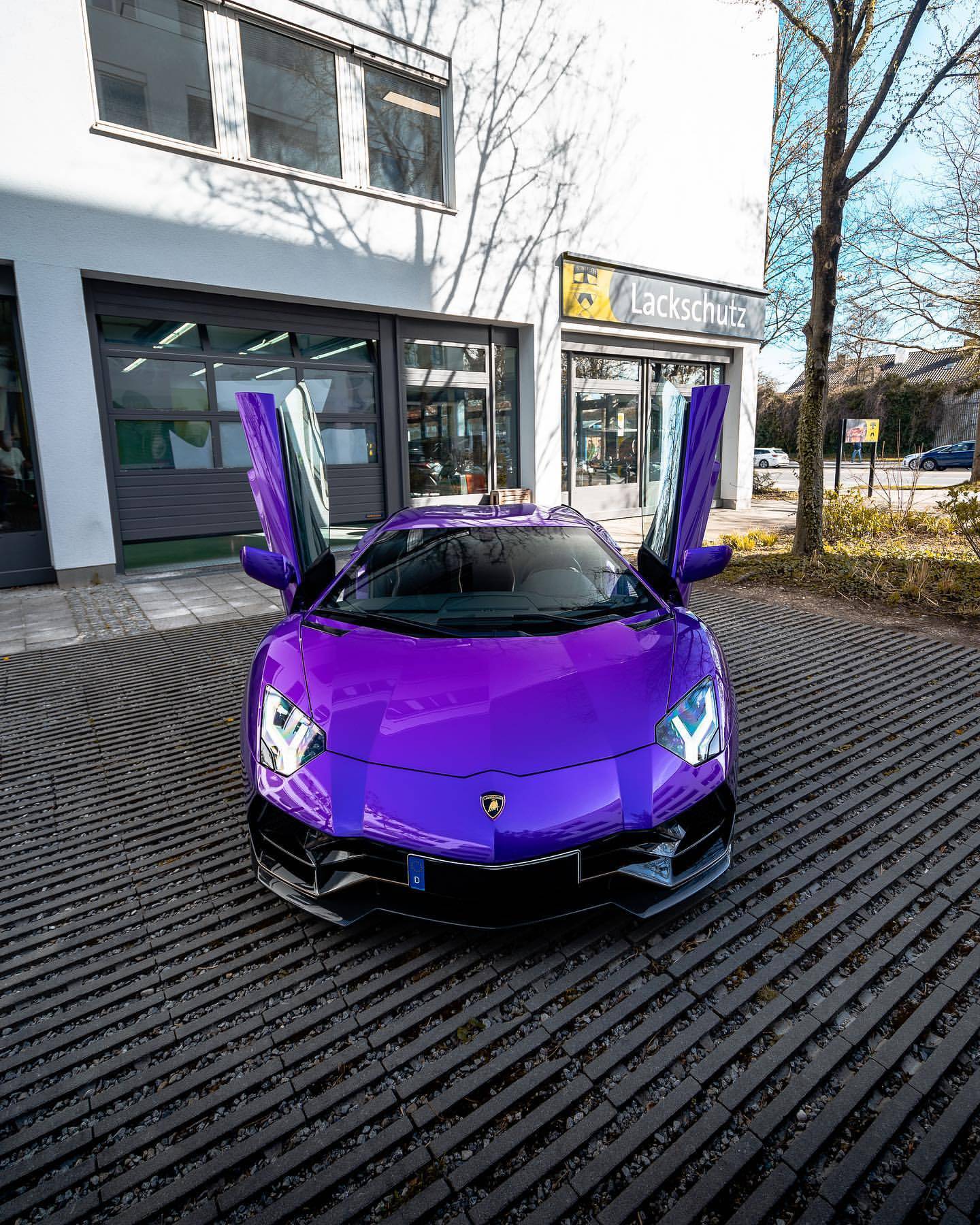 紫色兰博基尼大牛装贴xpel隐形车衣_搜狐汽车_搜狐网