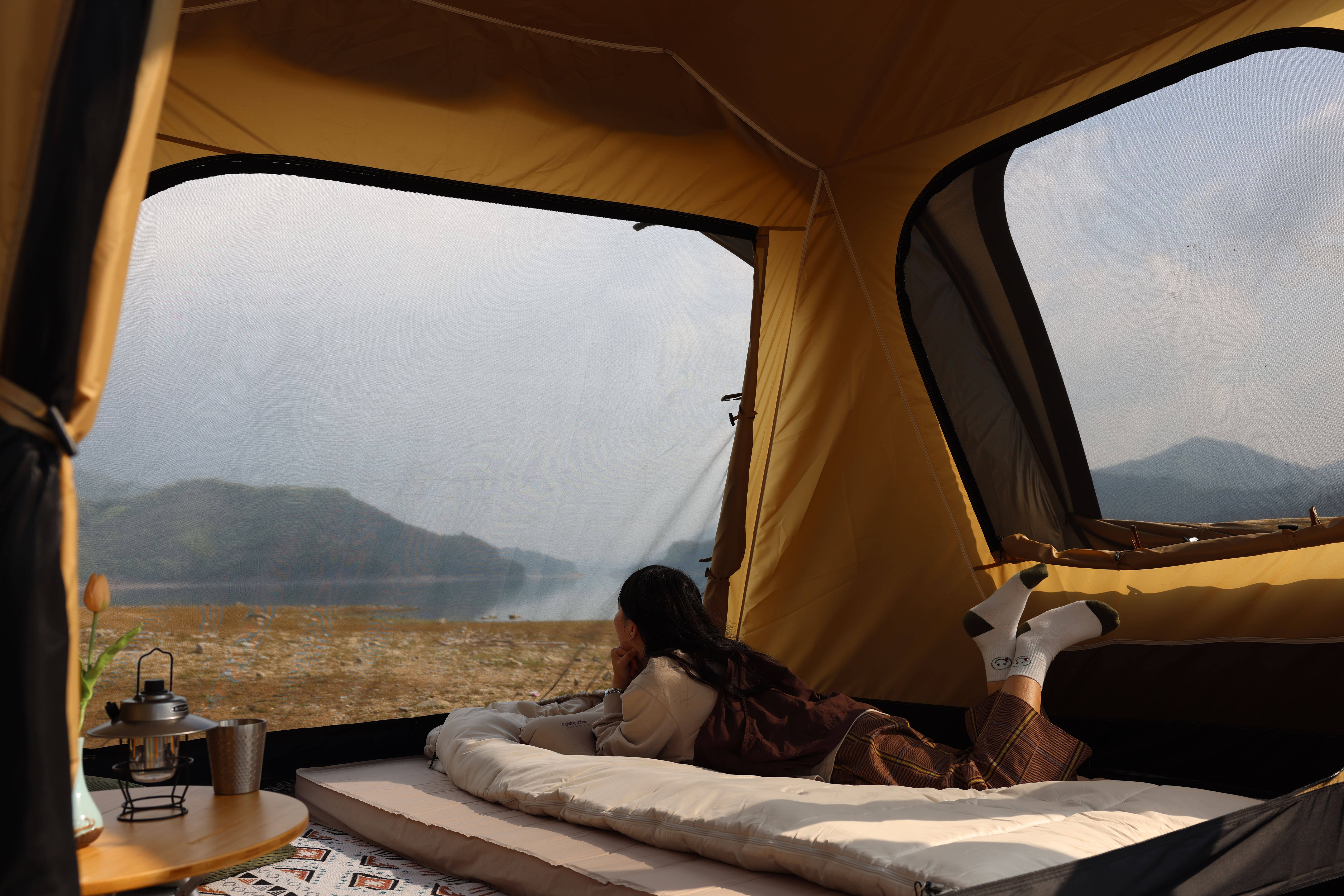 Cozy house bell tent 10人用大型屋外用防水コットンキャンバスオール