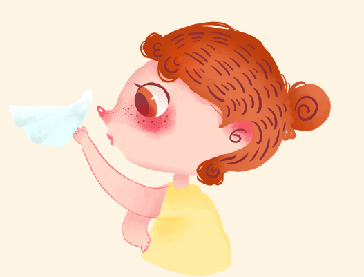 吹纸巾此游戏可以帮助发音练习.