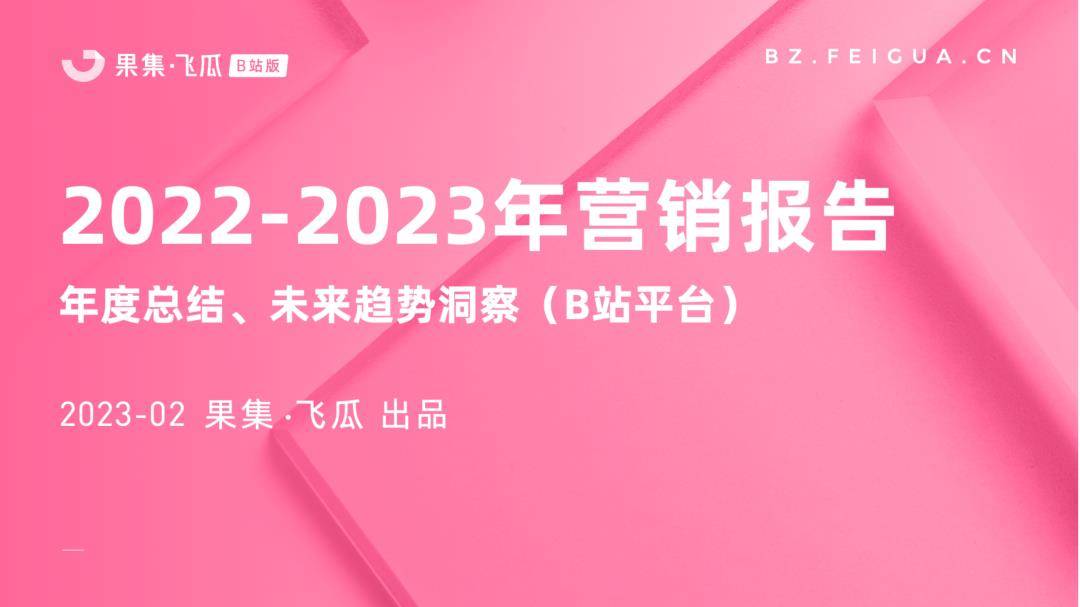 2022-2023年行业营销陈述-B站平台（免费下载）