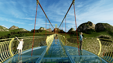 城际作品 | 永川其中园玻璃观光吊桥design scheme_设计_技术_建筑