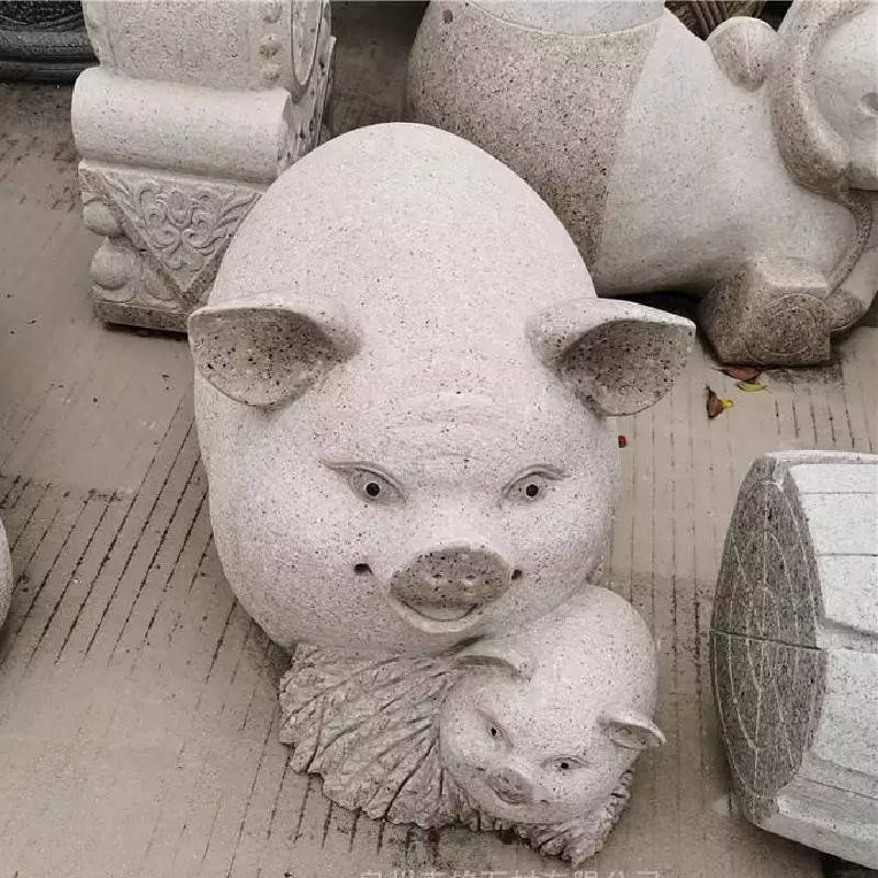 石雕猪石头猪雕塑受人喜爱的原因图片欣赏_产品_创新_工艺