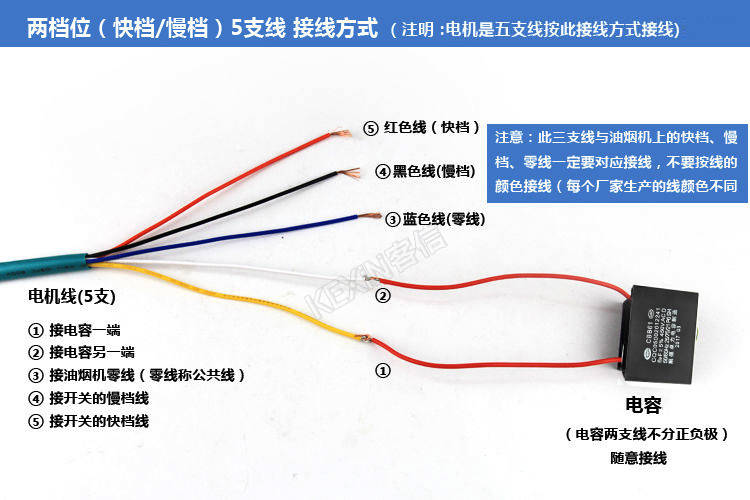 油烟机7线电机接线图图片