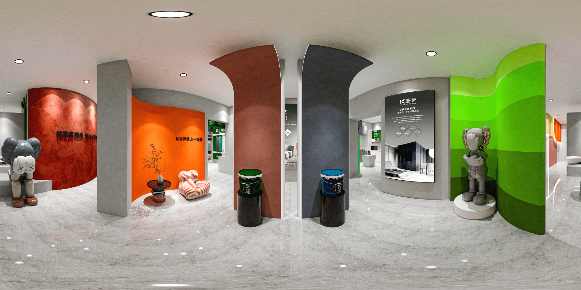 亚卡涂料,亚卡终端实战之展厅形象店_环保_绿色_品牌