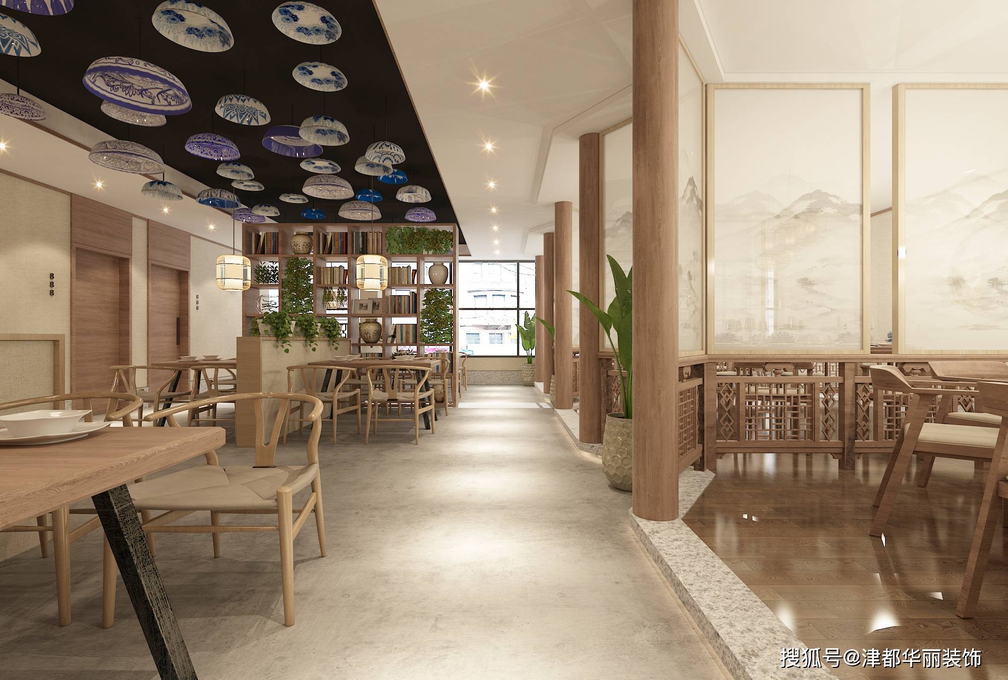 银川装修公司|津都华丽|银川御景涵川菜馆装修设计方案鉴赏