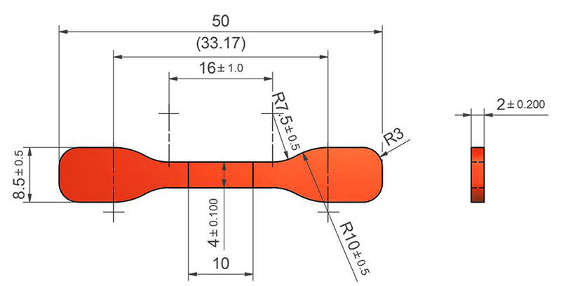 gb/t 528-2009橡胶试样裁刀哑铃型橡胶裁切模具国标gb/t 528标准橡胶