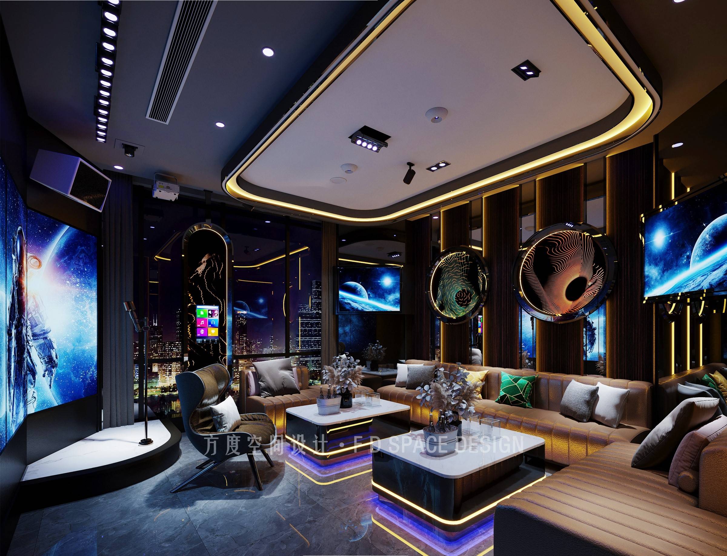 ktv装修施工注意事项?/方度空间设计 专业设计ktv_进行_材料_污染