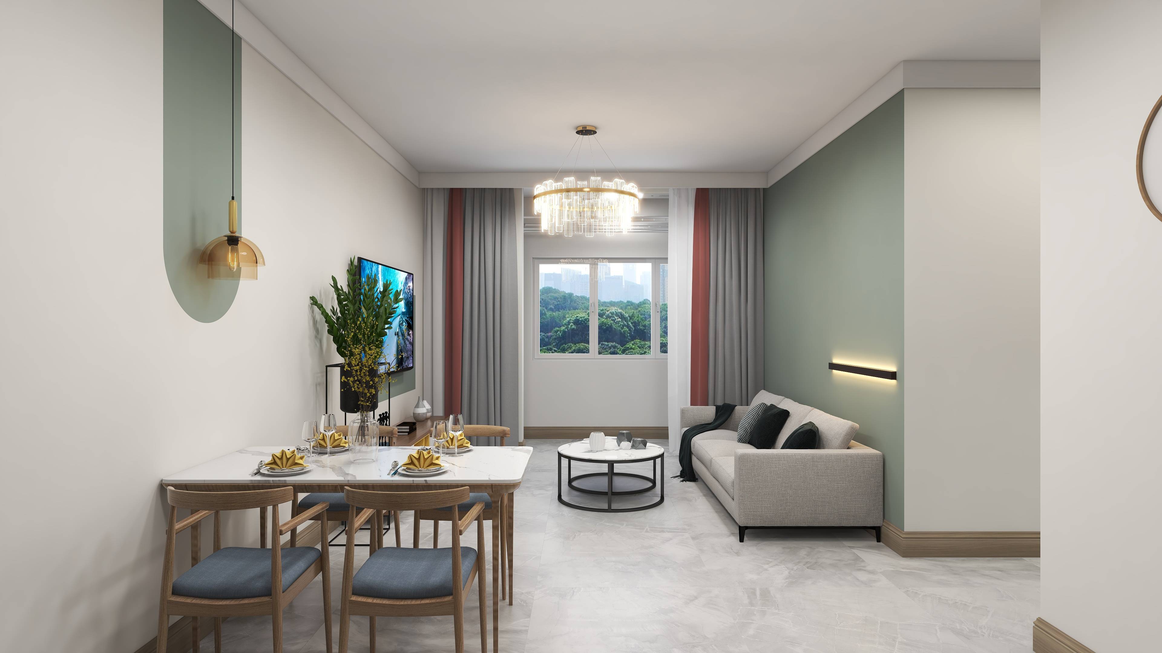 采用朴素风打造自然舒适感——天津市津南区93平米现代灰白极简风