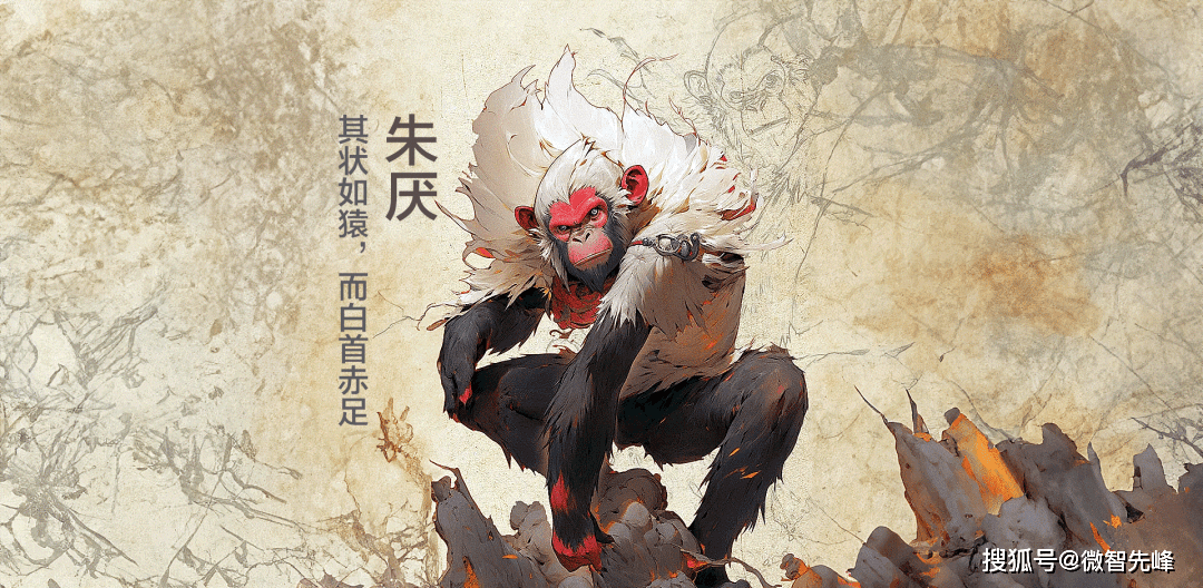 山海经异兽:朱厌,如猿而白首赤足,象征着战争_人们_古代_猿猴