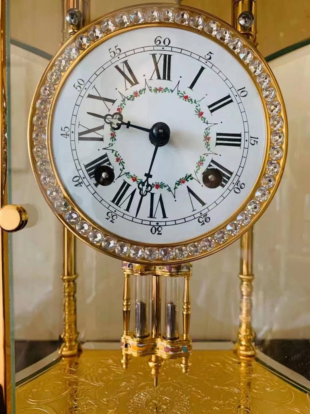 钟声平安·珐琅六柱钟 刘永森大师创作座钟为精美六柱设计_赫姆勒