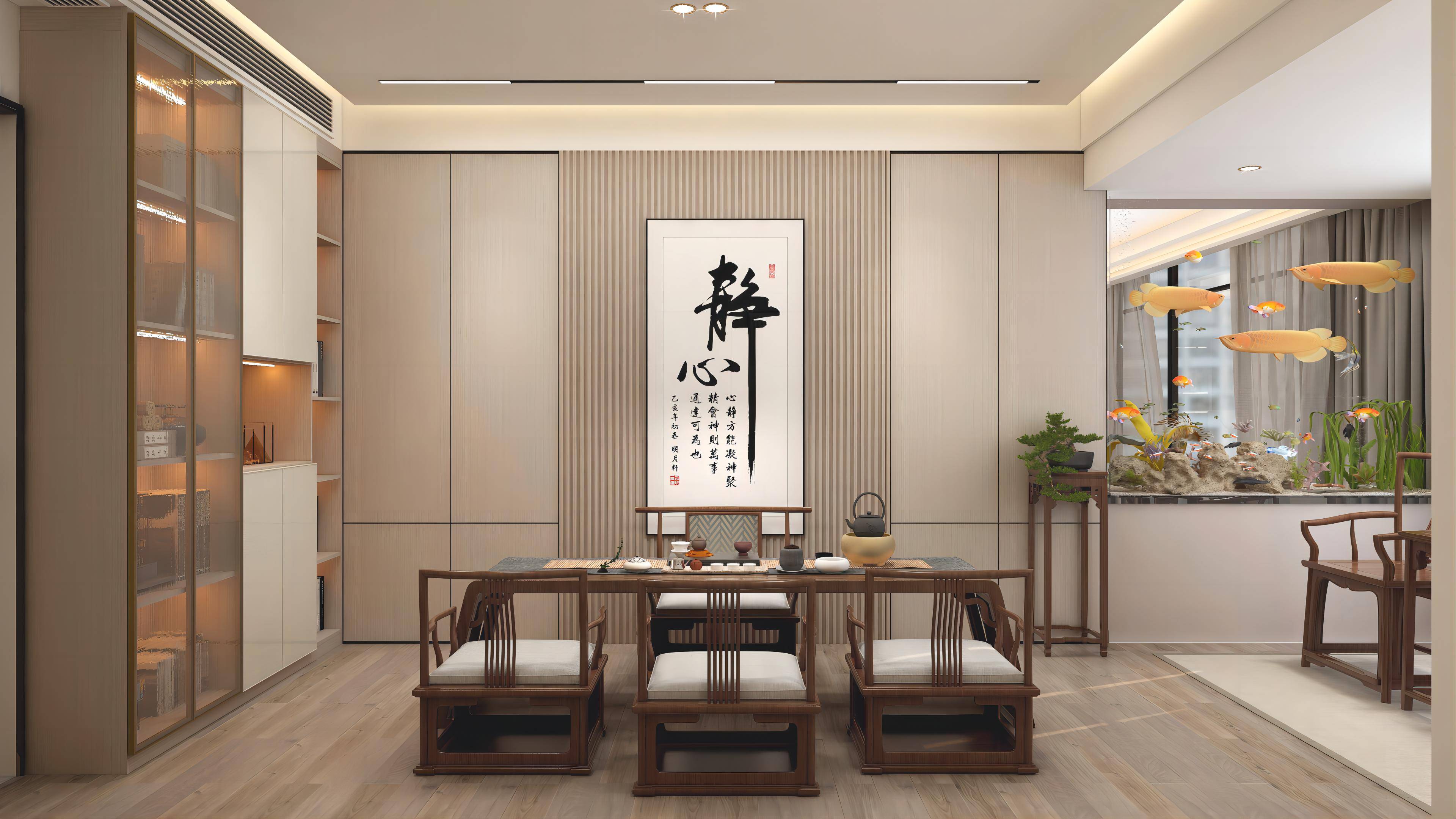 治愈身心的新中式禅意书房!大小户型都合适_文化_氛围_好友