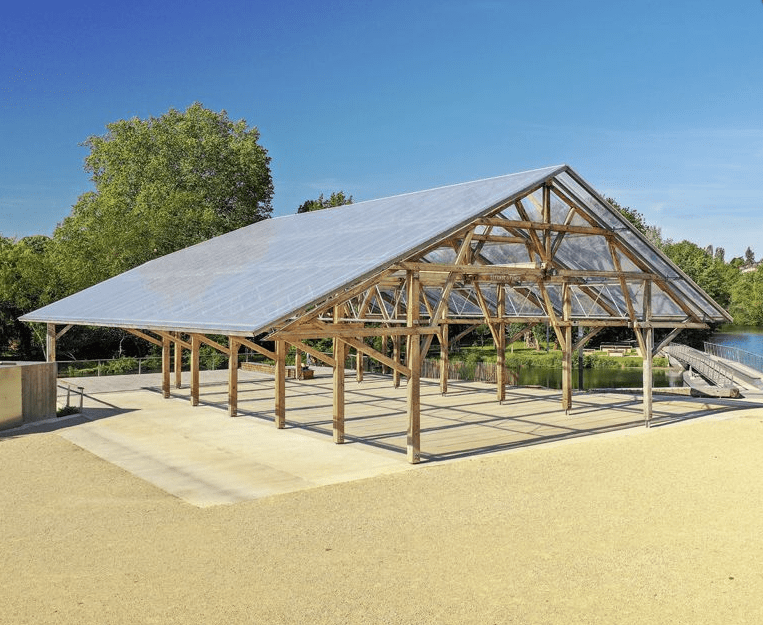 etfe膜结构丨单层etfe张拉的木质小屋_改造_屋顶_木结构