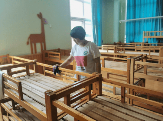 安康兴科城堡幼儿园 开学前卫生消杀及安全自查工作纪实_保障_角落