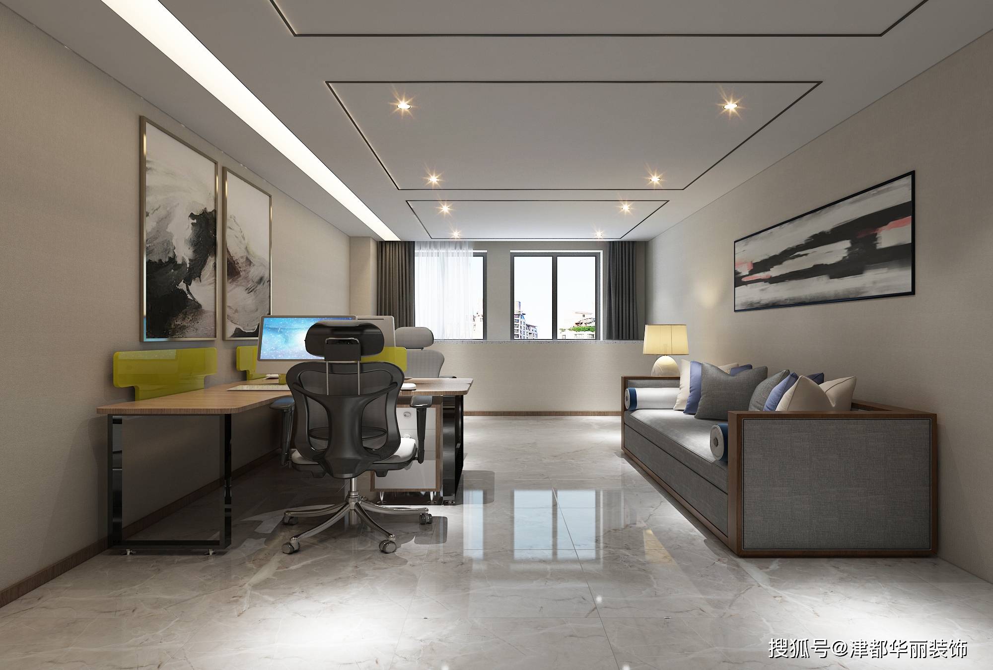 银川装修公司|津都华丽|银川君合办公室设计装修方案鉴赏_空间_工作