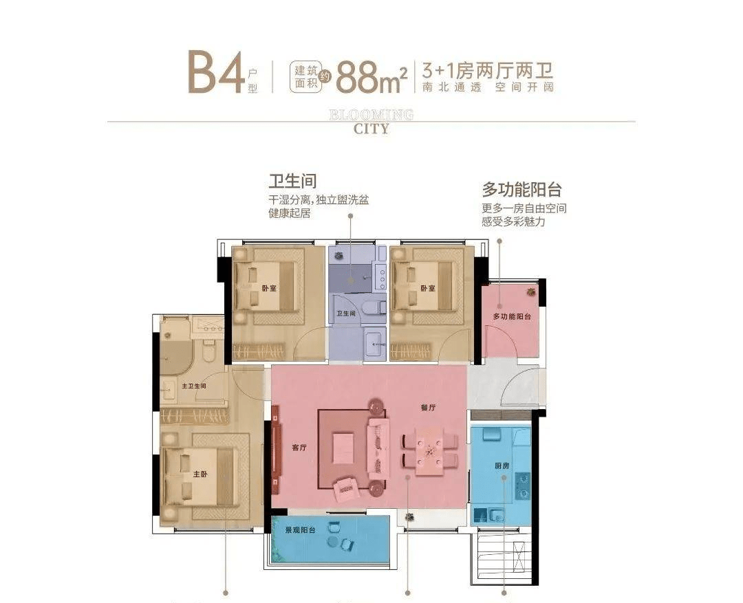 珠江花城三期户型图片