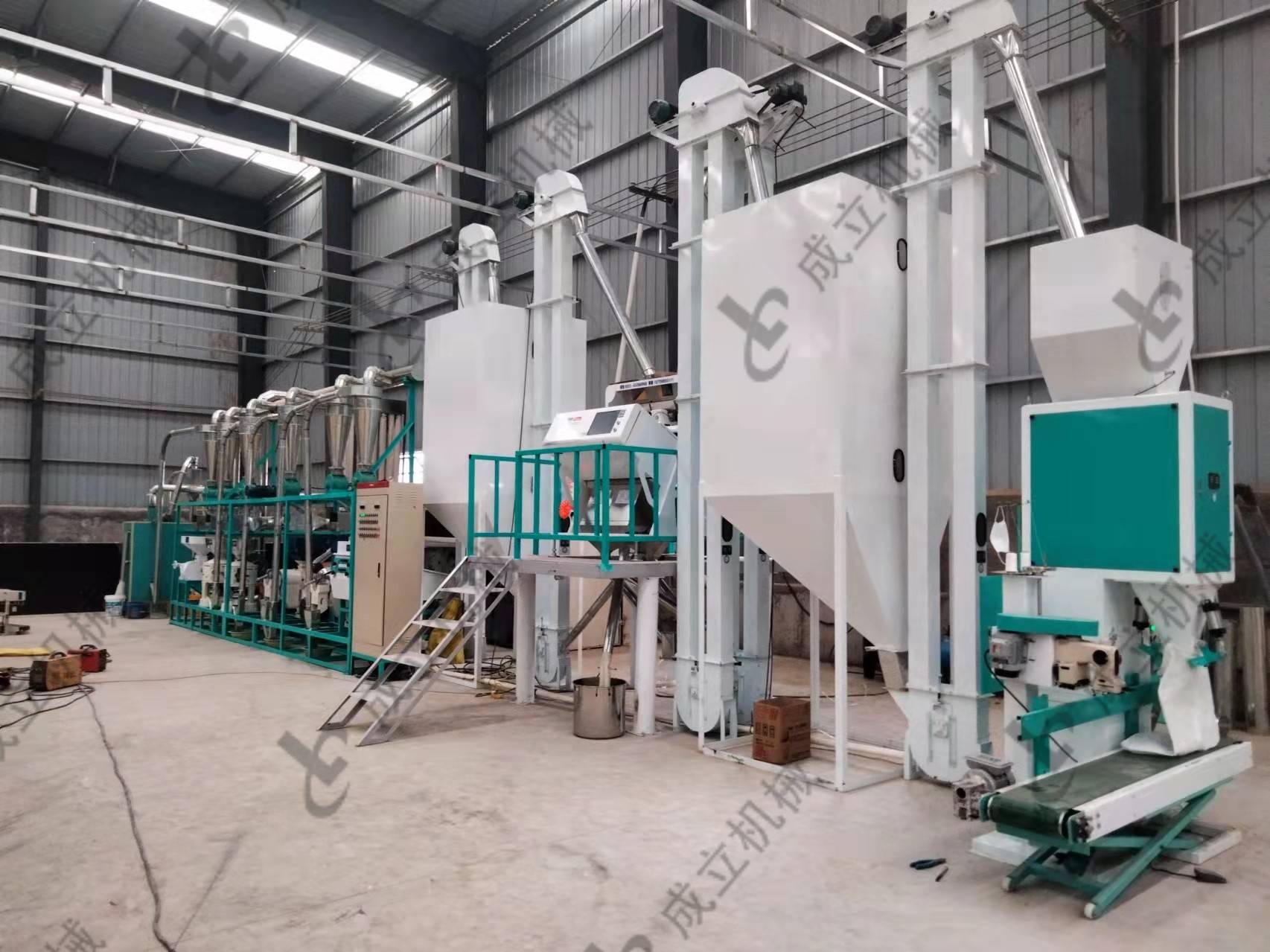 贺州10吨级金色小米加工机组,杂粮藜麦加工去皮碾米成套生产线_自动化