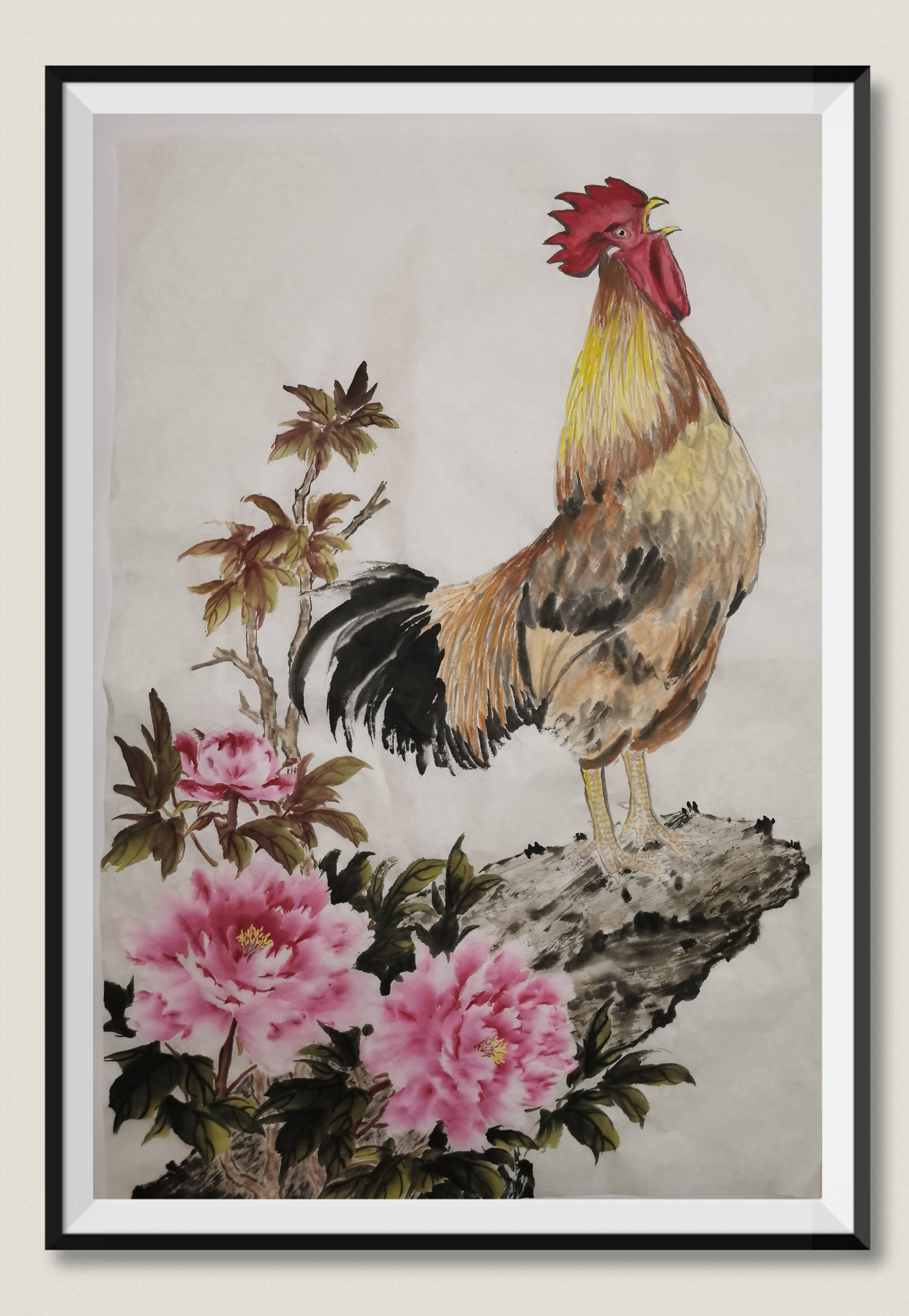 王美云国画牡丹-小写意花鸟画-搜狐大视野-搜狐新闻