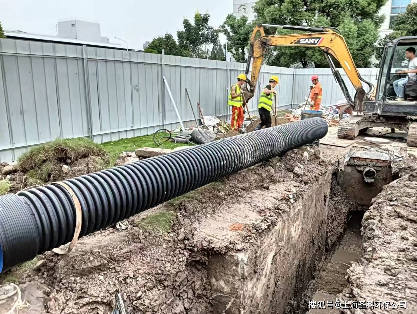 上海改造市政排水管道 上海安装污水管道 上海维修雨水管道公司_沟槽