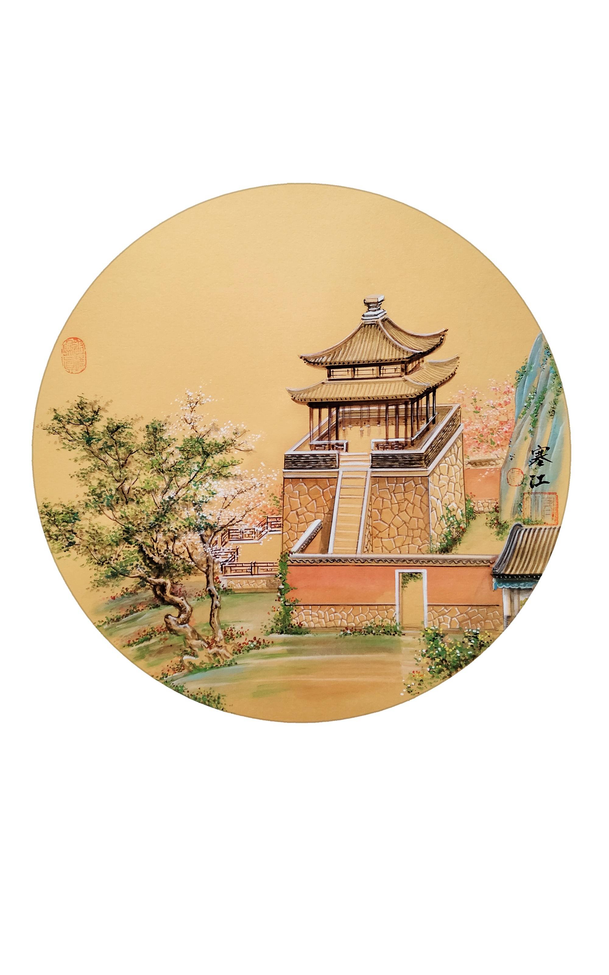 界画寒江---2023年画集(三)_乐处惟_廉溪_纸质