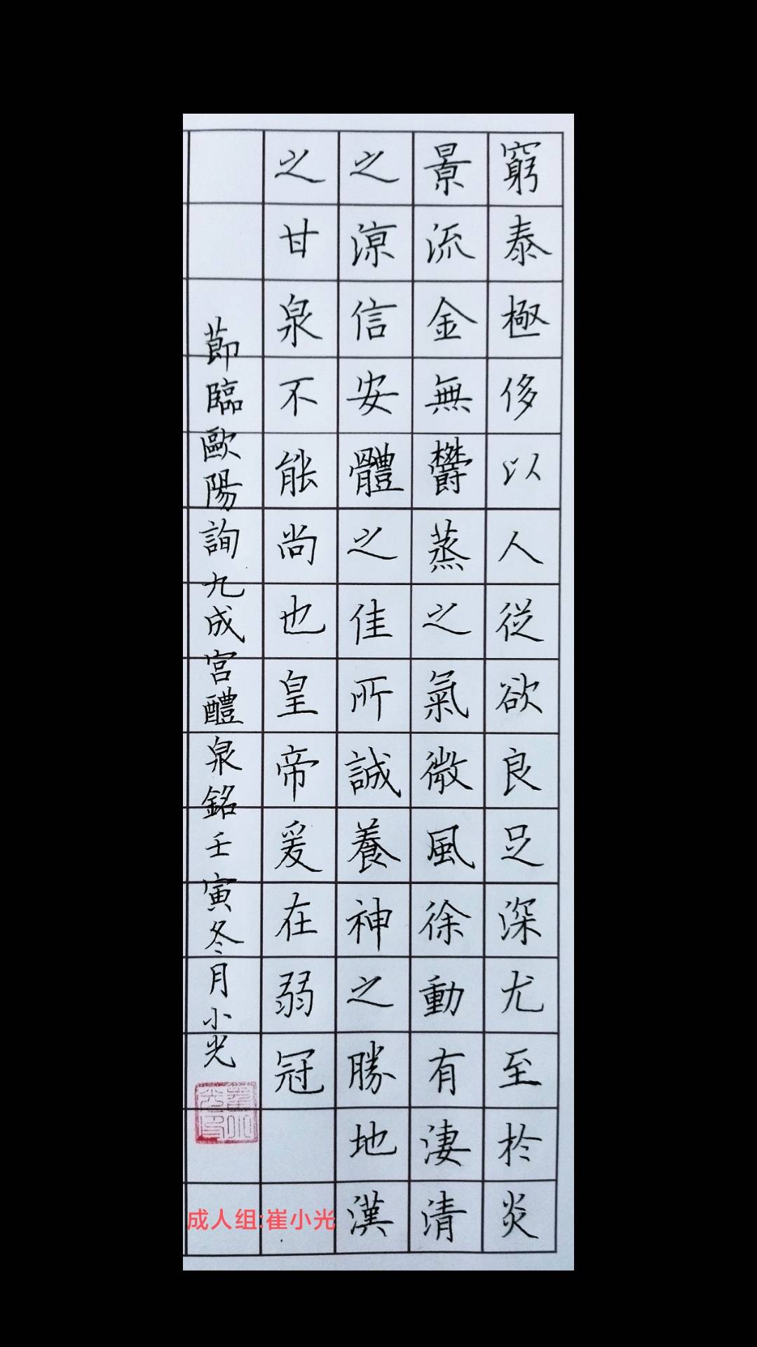 【来稿点评】南阳市硬笔书法家协会古帖竞临活动来稿点评选登(成人组)