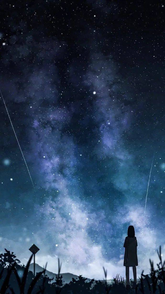 天空下的少女背影兜兜转转依旧是一个人