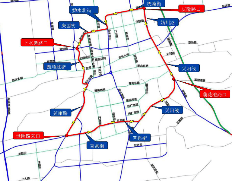 固安限行路段地图图片