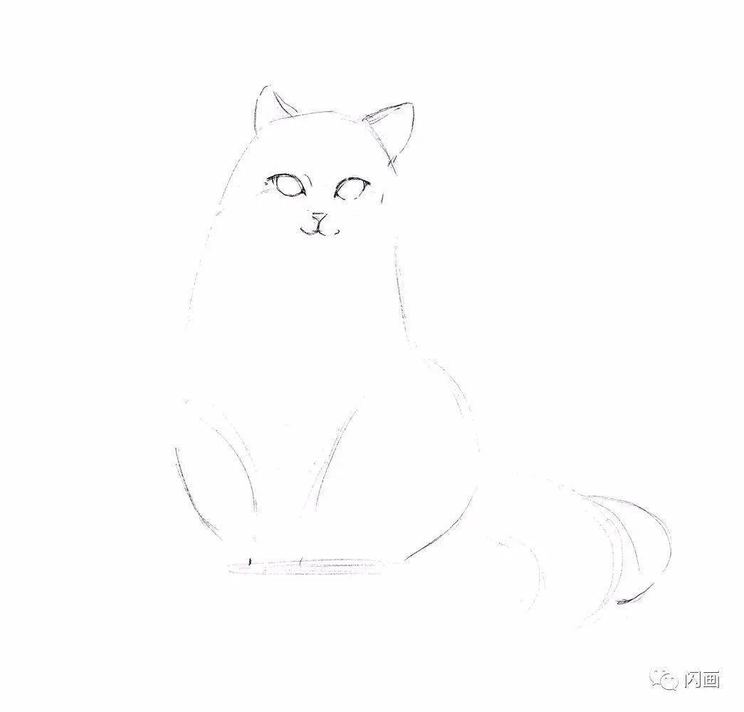 超详细针管笔手绘教程挪威森林猫