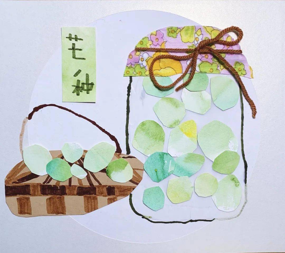 公益微课原创纸艺二十四节气手工拼贴芒种
